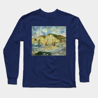 Sea and Cliffs by Pierre Renoir Long Sleeve T-Shirt